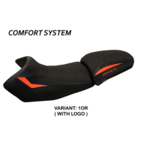 HOUSSE DE SELLE COMPATIBLE KTM 1190 ADVENTURE (13-16) MODÈLE FASANO 1 - Couleur : ORANGE, Type : STANDARD, Logo : AVEC LOGO