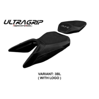 HOUSSE DE SELLE COMPATIBLE KTM 125 DUKE (17-22) MODÈLE MIRJE - Logo : AVEC LOGO, Couleur : BLANC, Type : STANDARD