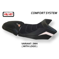 HOUSSE DE SELLE COMPATIBLE KTM 1290 SUPER ADVENTURE S - T (15-20) MODÈLE GAETA V - Logo : AVEC LOGO, Couleur : ORANGE, Type : STANDARD