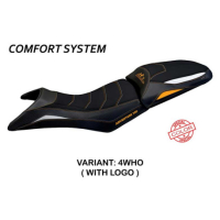 HOUSSE DE SELLE COMPATIBLE KTM 390 ADVENTURE (20-22) MODÈLE STAR - Couleur : BLANC, Type : STANDARD, Logo : AVEC LOGO