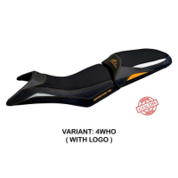 HOUSSE DE SELLE COMPATIBLE KTM 790 ADVENTURE S (19-20) MODÈLE MILO - Couleur : BLANC, Type : STANDARD, Logo : AVEC LOGO