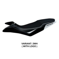 HOUSSE DE SELLE COMPATIBLE KTM 890 ADVENTURE R (21-22) MODÈLE MAZYR - Logo : AVEC LOGO, Couleur : BLANC, Type : STANDARD