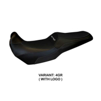 HOUSSE DE SELLE COMPATIBLE  KAWASAKI VERSYS 1000 (11-18) MODÈLE LAMPEDUSA TOTAL - Logo : AVEC LOGO, Couleur : BLANC, Type : STANDARD