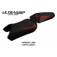 HOUSSE DE SELLE COMPATIBLE KAWASAKI NINJA 1000 SX (20-22) MODÈLE ARUSHA - Logo : AVEC LOGO, Couleur : ROUGE, Type : ULTRAGRIP