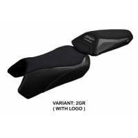 HOUSSE DE SELLE COMPATIBLE KAWASAKI NINJA 1000 SX (20-22) MODÈLE ARUSHA - Logo : AVEC LOGO, Couleur : GRIS GRIS, Type : STANDARD