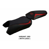 HOUSSE DE SELLE COMPATIBLE KAWASAKI NINJA 1000 SX (20-22) MODÈLE ARUSHA - Type : STANDARD, Logo : AVEC LOGO, Couleur : GRIS GRIS