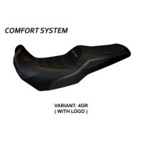 HOUSSE DE SELLE COMPATIBLE  KAWASAKI VERSYS 1000 (19-22) MODÈLE ELVAS - Logo : AVEC LOGO, Couleur : GRIS GRIS, Type : STANDARD