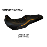 HOUSSE DE SELLE COMPATIBLE  KAWASAKI VERSYS 1000 (19-22) MODÈLE ELVAS - Logo : AVEC LOGO, Couleur : GRIS GRIS, Type : STANDARD