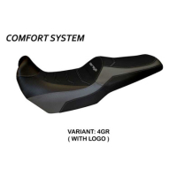 HOUSSE DE SELLE COMPATIBLE  KAWASAKI VERSYS 1000 (11-18) MODÈLE LAMPEDUSA COLOR - Type : STANDARD, Logo : AVEC LOGO, Couleur : GRIS GRIS