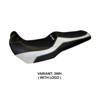 HOUSSE DE SELLE COMPATIBLE  KAWASAKI VERSYS 1000 (11-18) MODÈLE LAMPEDUSA COLOR - Couleur : BLANC, Type : STANDARD, Logo : AVEC LOGO
