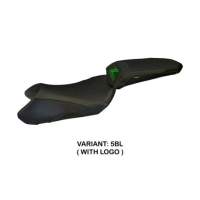 HOUSSE DE SELLE COMPATIBLE  KAWASAKI Z 1000 SX (11-16) MODÈLE COSENZA 1 - Logo : AVEC LOGO, Couleur : VERT, Type : ULTRAGRIP