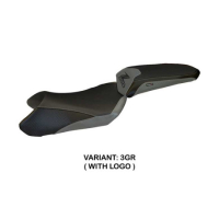 HOUSSE DE SELLE COMPATIBLE  KAWASAKI Z 1000 SX (11-16) MODÈLE COSENZA 1 - Logo : AVEC LOGO, Couleur : VERT, Type : ULTRAGRIP