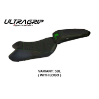 HOUSSE DE SELLE COMPATIBLE  KAWASAKI Z 1000 SX (11-16) MODÈLE COSENZA 1 - Logo : AVEC LOGO, Couleur : VERT, Type : ULTRAGRIP