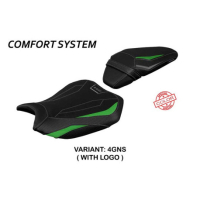 HOUSSE DE SELLE COMPATIBLE KAWASAKI Z H2 (20-22) MODÈLE ARGOS - Logo : AVEC LOGO, Couleur : VERT ARGENT, Type : ULTRAGRIP