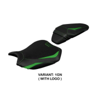 HOUSSE DE SELLE COMPATIBLE KAWASAKI Z H2 (20-22) MODÈLE ARGOS - Logo : AVEC LOGO, Couleur : VERT ARGENT, Type : ULTRAGRIP