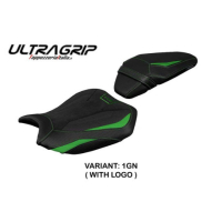 HOUSSE DE SELLE COMPATIBLE KAWASAKI Z H2 (20-22) MODÈLE ARGOS - Logo : AVEC LOGO, Couleur : VERT ARGENT, Type : ULTRAGRIP