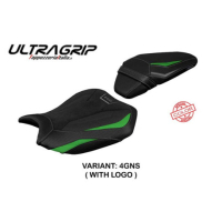 HOUSSE DE SELLE COMPATIBLE KAWASAKI Z H2 (20-22) MODÈLE ARGOS - Logo : AVEC LOGO, Type : ULTRAGRIP, Couleur : VERT ARGENT