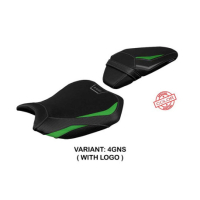 HOUSSE DE SELLE COMPATIBLE KAWASAKI Z H2 (20-22) MODÈLE ARGOS - Type : STANDARD, Logo : AVEC LOGO, Couleur : VERT ARGENT
