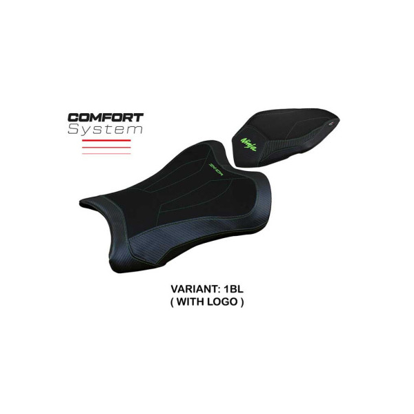 HOUSSE DE SELLE COMPATIBLE KAWASAKI NINJA ZX 10 R (21-22) MODÈLE DEXTER - Logo : AVEC LOGO, Couleur : ROUGE BLANC, Type : STANDARD