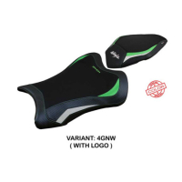 HOUSSE DE SELLE COMPATIBLE KAWASAKI NINJA ZX 10 R (21-22) MODÈLE DEXTER - Logo : AVEC LOGO, Couleur : ROUGE BLANC, Type : STANDARD