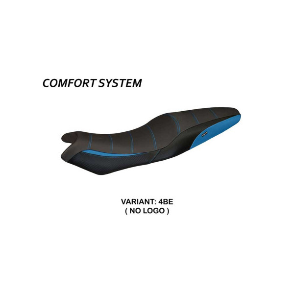 HOUSSE DE SELLE COMPATIBLE KAWASAKI ER-6N / ER-6F (05-11) MODÈLE LONDRA 1 - Logo : AVEC LOGO, Couleur : NOIR, Type : STANDARD