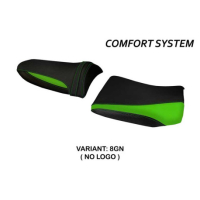 HOUSSE DE SELLE COMPATIBLE KAWASAKI Z 1000 (03-06) MODÈLE POZZUOLI 1 - Logo : AVEC LOGO, Couleur : VERT, Type : STANDARD