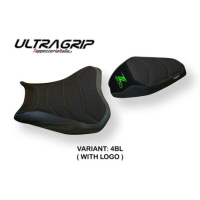 HOUSSE DE SELLE COMPATIBLE  KAWASAKI Z 900 (17-22) MODÈLE ARAD 1 - Logo : AVEC LOGO, Type : ULTRAGRIP, Couleur : BLANC ROUGE 