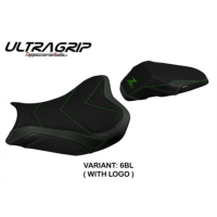 HOUSSE DE SELLE COMPATIBLE  KAWASAKI Z 900 (17-22) MODÈLE SUHL 1 - Logo : AVEC LOGO, Couleur : GRIS GRIS, Type : ULTRAGRIP