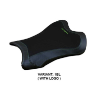 HOUSSE DE SELLE COMPATIBLE KAWASAKI NINJA ZX 10 RR (21-22) MODÈLE GAREN - Logo : AVEC LOGO, Couleur : VERT, Type : ULTRAGRIP