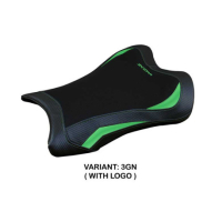 HOUSSE DE SELLE COMPATIBLE KAWASAKI NINJA ZX 10 RR (21-22) MODÈLE GAREN - Logo : AVEC LOGO, Couleur : VERT, Type : ULTRAGRIP