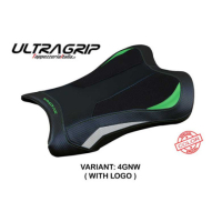 HOUSSE DE SELLE COMPATIBLE KAWASAKI NINJA ZX 10 RR (21-22) MODÈLE GAREN - Logo : AVEC LOGO, Couleur : VERT, Type : ULTRAGRIP