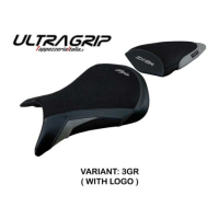 HOUSSE DE SELLE COMPATIBLE  KAWASAKI NINJA ZX 6 R (07-08) MODÈLE ANDUJAR - Couleur : BLANC, Logo : AVEC LOGO, Type : ULTRAGRIP