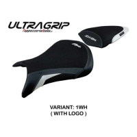 HOUSSE DE SELLE COMPATIBLE  KAWASAKI NINJA ZX 6 R (07-08) MODÈLE ANDUJAR - Logo : AVEC LOGO, Couleur : NOIR, Type : STANDARD
