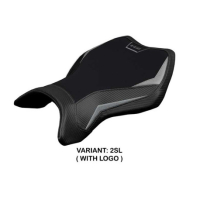 HOUSSE DE SELLE COMPATIBLE  KAWASAKI NINJA H2 R (15-22) MODÈLE MADMAX - Type : STANDARD, Logo : AVEC LOGO, Couleur : ARGENT