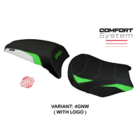 HOUSSE DE SELLE COMPATIBLE LE MODÈLE KAWASAKI NINJA 650 (17-22) SIHU - Type : STANDARD, Logo : AVEC LOGO, Couleur : GRIS GRIS