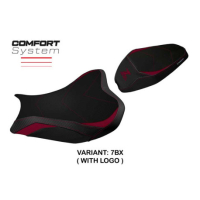 HOUSSE DE SELLE COMPATIBLE  KAWASAKI Z 900 (17-22) MODÈLE SHARA - Type : STANDARD, Logo : AVEC LOGO, Couleur : BORDEAUX