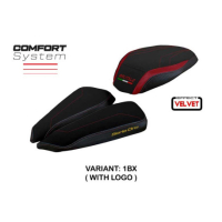 HOUSSE DE SELLE COMPATIBLE MV AGUSTA BRUTALE 1000 RR (20-22) MODÈLE ADAI VELVET - Couleur : OR, Logo : AVEC LOGO, Type : ULTRAGRIP