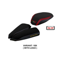 HOUSSE DE SELLE COMPATIBLE MV AGUSTA BRUTALE 1000 RR (20-22) MODÈLE ADAI VELVET - Logo : AVEC LOGO, Couleur : OR, Type : ULTRAGRIP