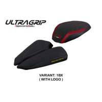 HOUSSE DE SELLE COMPATIBLE MV AGUSTA BRUTALE 1000 RR (20-22) MODÈLE ADAI VELVET - Logo : AVEC LOGO, Couleur : OR, Type : ULTRAGRIP