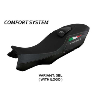 HOUSSE DE SELLE COMPATIBLE MV AGUSTA STRADALE 800 (15-17) MODÈLE LOEI - Couleur : BLANC, Type : STANDARD, Logo : AVEC LOGO