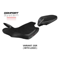 HOUSSE DE SELLE COMPATIBLE MV AGUSTA TURISMO VELOCE (14-20) MODÈLE SAHARA - Type : STANDARD, Logo : AVEC LOGO, Couleur : GRIS GRIS