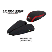 HOUSSE DE SELLE COMPATIBLE MV AGUSTA BRUTALE 1000 RR (20-22) MODÈLE MEILAN VELVE - Logo : AVEC LOGO, Couleur : JAUNE GRIS, Type : ULTRAGRIP