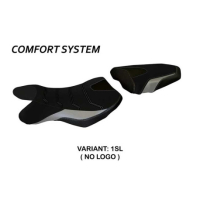 HOUSSE DE SELLE COMPATIBLE SUZUKI GSR 750 (10-17) MODÈLE SIENA 2 - Couleur : BLANC, Type : CONFORT, Logo : AVEC LOGO