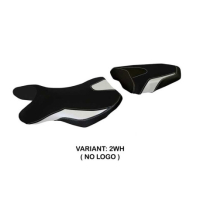 HOUSSE DE SELLE COMPATIBLE SUZUKI GSR 750 (10-17) MODÈLE SIENA 2 - Couleur : BLANC, Type : CONFORT, Logo : AVEC LOGO