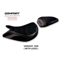 HOUSSE DE SELLE COMPATIBLE SUZUKI GSX S 1000 (21-22) MODÈLE LINDI CONFORT, BLEU, - Logo : AVEC LOGO, Couleur : NOIR, Type : ULTRAGRIP