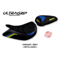 HOUSSE DE SELLE COMPATIBLE SUZUKI GSX S 1000 (21-22) MODÈLE LINDI SPECIAL COLOR - Logo : AVEC LOGO, Type : ULTRAGRIP, Couleur : ROUGE GRIS