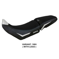 HOUSSE DE SELLE COMPATIBLE TRIUMPH TIGER 900 (20-22) MODÈLE DOVER - Logo : AVEC LOGO, Couleur : BLANC, Type : STANDARD