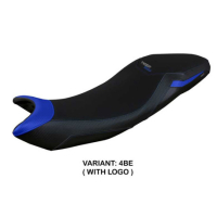 HOUSSE DE SELLE COMPATIBLE TRIUMPH TIGER 660 (21-22) MODÈLE DERRY - Logo : AVEC LOGO, Couleur : NOIR, Type : STANDARD