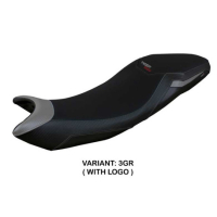 HOUSSE DE SELLE COMPATIBLE TRIUMPH TIGER 660 (21-22) MODÈLE DERRY - Type : STANDARD, Logo : AVEC LOGO, Couleur : GRIS GRIS