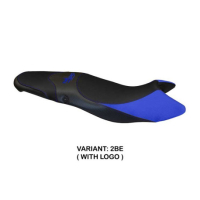 HOUSSE DE SELLE COMPATIBLE TRIUMPH STREET TRIPLE (07-12) MODÈLE MORRIS 1 - Logo : AVEC LOGO, Couleur : ROUGE, Type : STANDARD